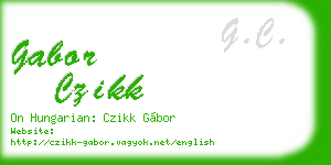 gabor czikk business card