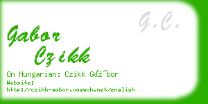 gabor czikk business card
